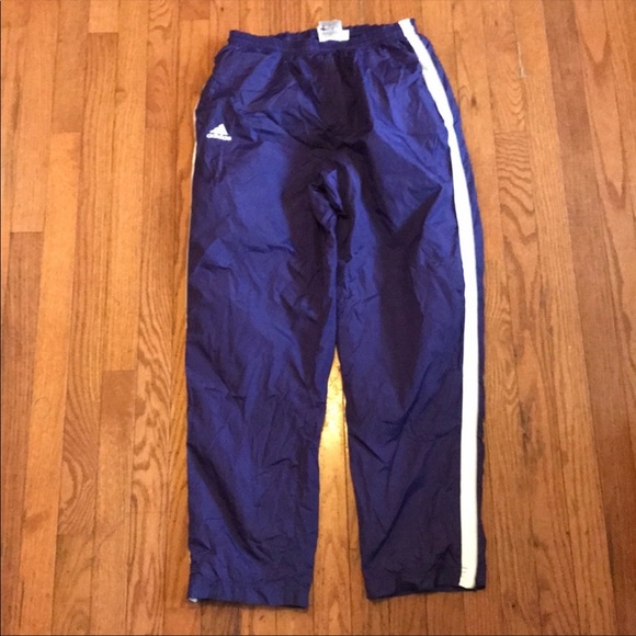 Adidas Team Issue Purple/White Nylon Track Pants M - Picture 5 of 5